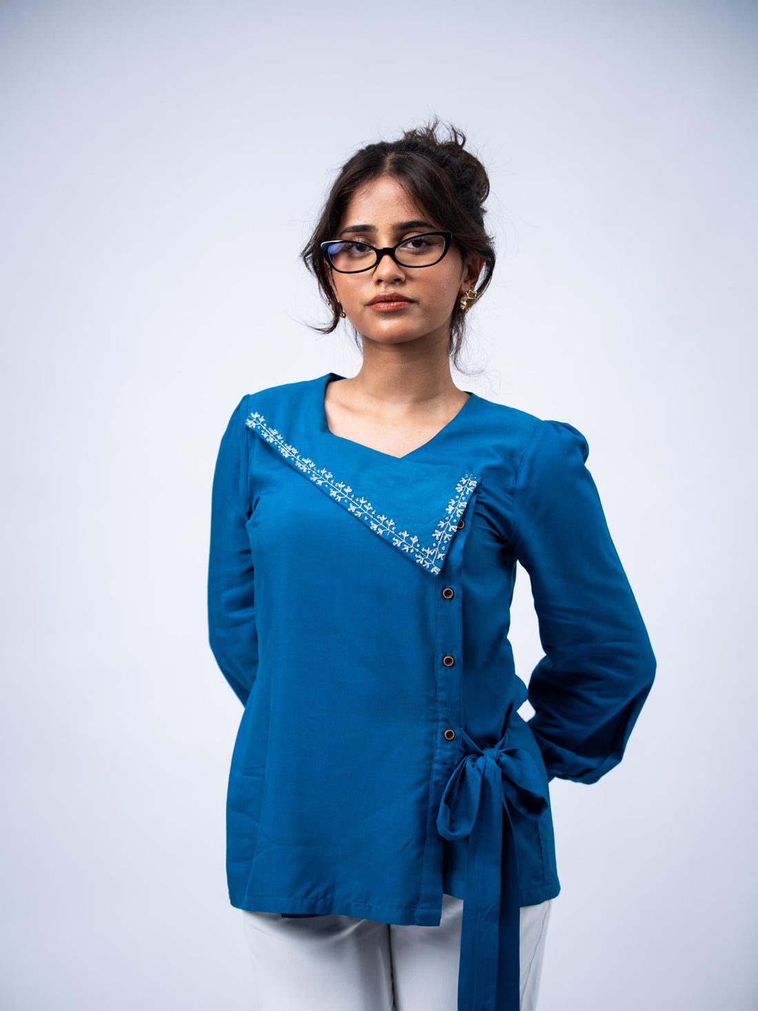 The Veil Top - Cerulean Blue