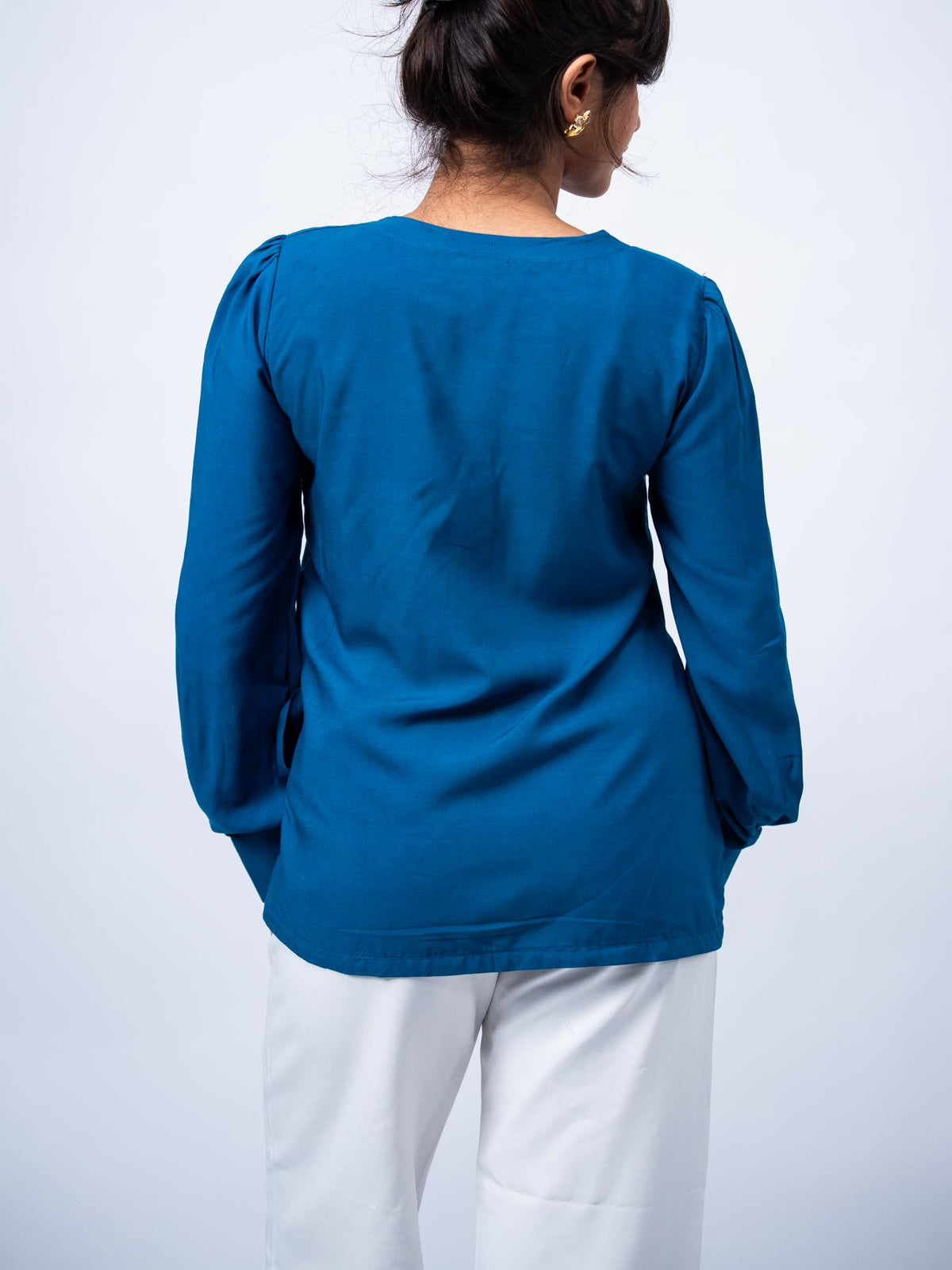 The Veil Top - Cerulean Blue
