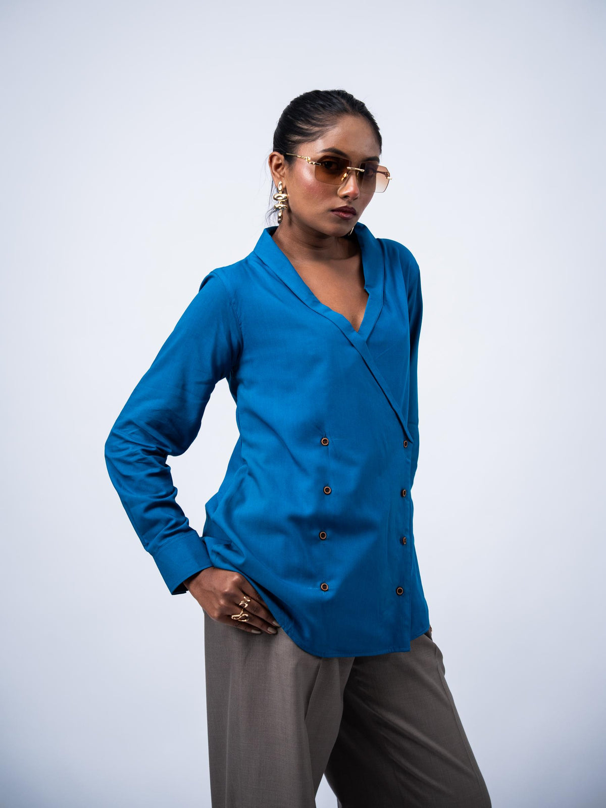 The Drift Shirt - Cerulean Blue